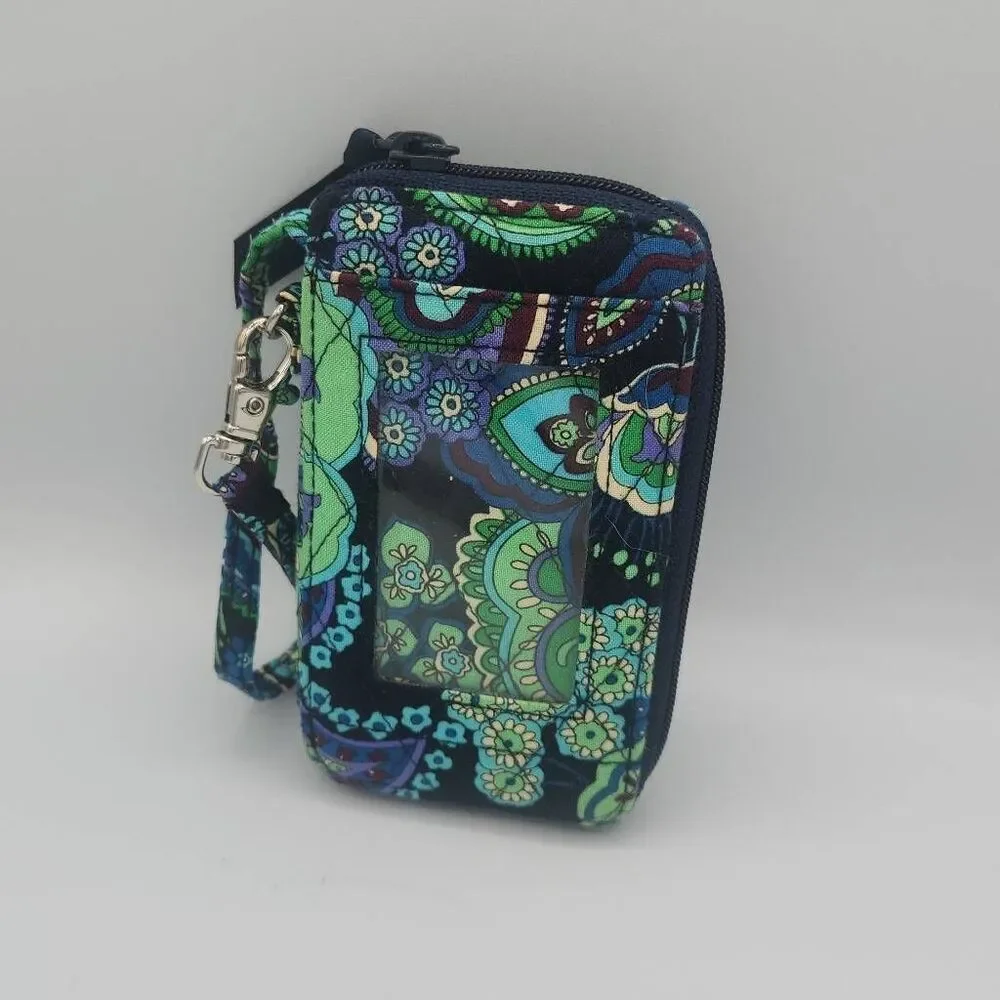 Vera Bradley Blue Rhapsody paisley zip around wallet retired